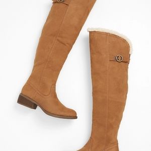 Vivienne Sherpa Trim Over The Knee Boot Size 8.5 W